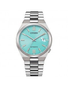 Orologio Citizen Uomo Meccanico quadrante Celeste acqua Tsuyosa Collection vetro Zaffiro
