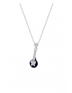 Collana in argento con Pendente con cristalli e Quarzo