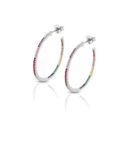 Cerchi multicolore in argento