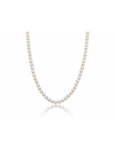 Collana Miluna Filo Perle chiusura Oro bianco