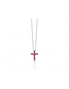 Miluna Croce in Oro con Rubini