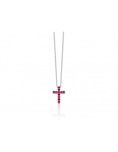 Miluna Croce in Oro con Rubini