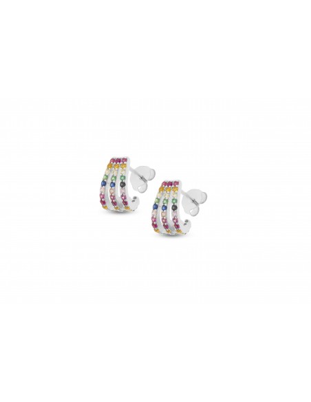 Orecchini in Argento Rainbow con Pietre colorate