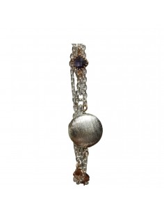 Bracciale Unoaerre a 3 fili  Maglia Chain  Bronzo Platinato con Quarzi