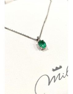 Miluna collana e pendente in Oro con Smeraldo 2