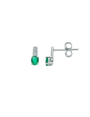 Miluna Orecchini   Oro Bianco  Diamanti e Smeraldi ERD2110V2X