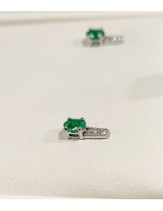 Miluna Orecchini   Oro Bianco  Diamanti e Smeraldi ERD2110V2X 2