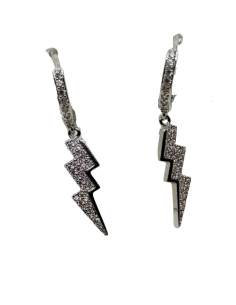 Orecchini cerchietto con pendente Fulmine