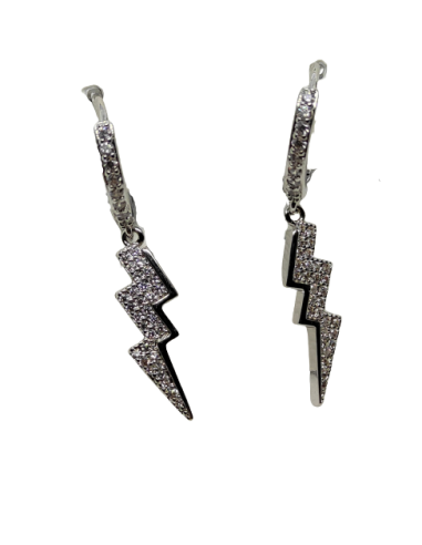 Orecchini cerchietto con pendente Fulmine