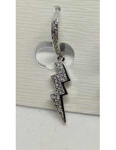 Orecchini cerchietto con pendente Fulmine 2